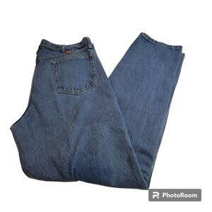 Rustler Denim Jeans, Men 38x34, Medium Wash Blue, Straight Leg, Pockets, EUC